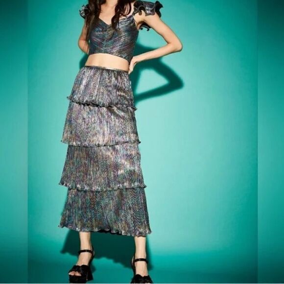 Free People Saylor Gianna Top And Skirt Set XS - Picture 1 of 10